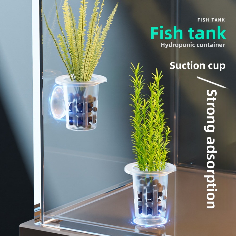 Plant Aquarium Pot - 10 Buah Pot Hidroponik Tanaman Transparan