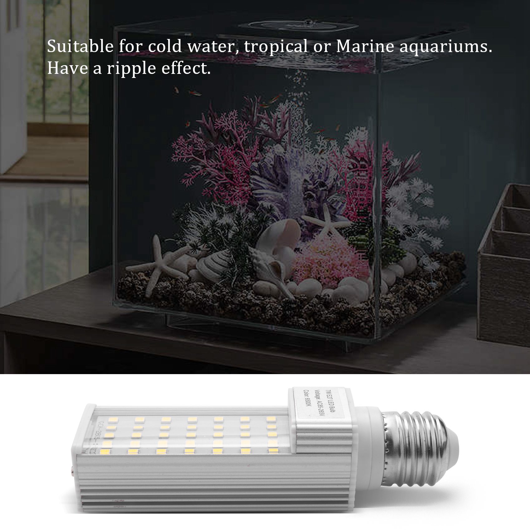 Aquarium Plant Light - Lampu LED Akuarium Tanaman Putih A56P-Fishpod