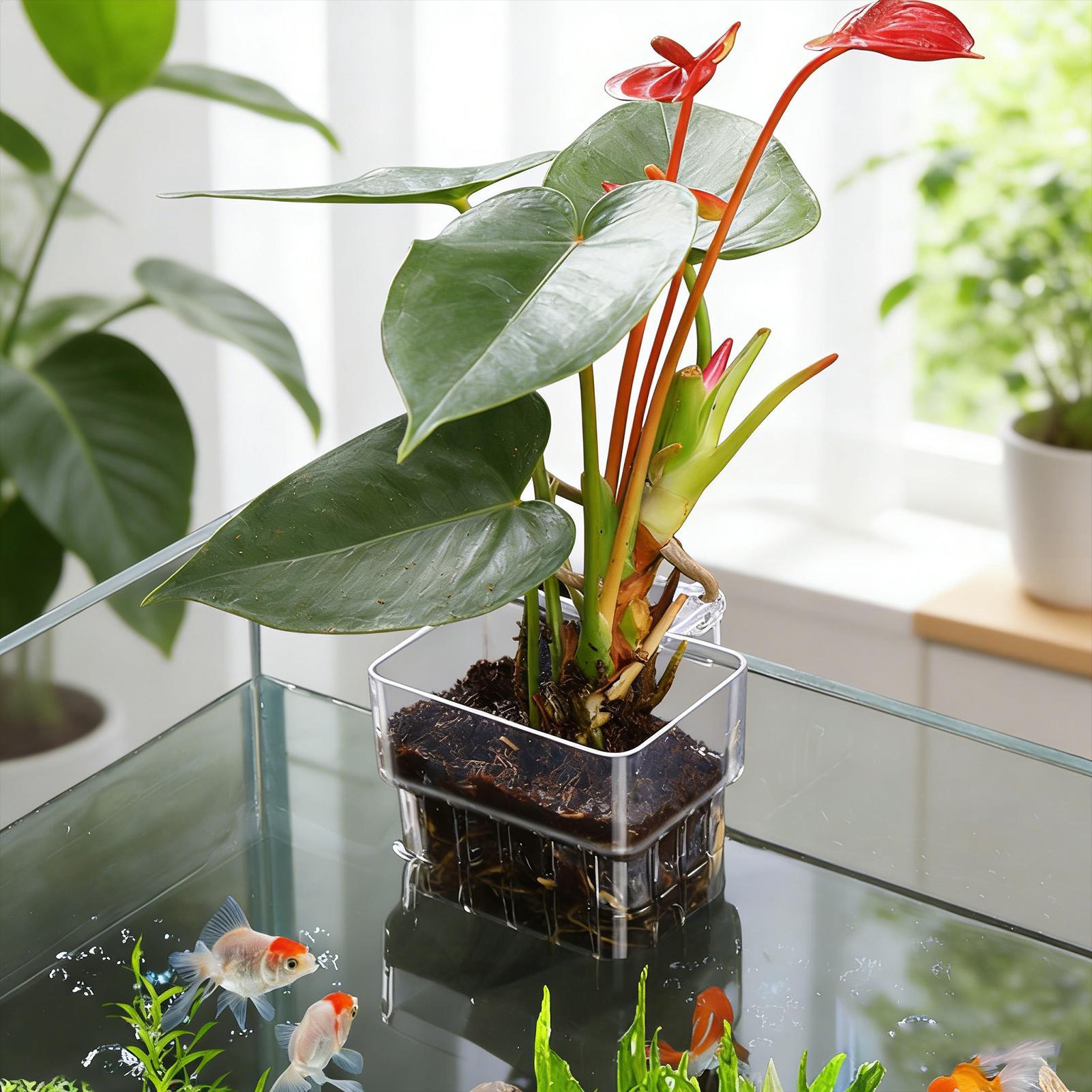 Pot Tanaman Akuarium Transpara - Plant Aquarium Pot ulasan dan harga